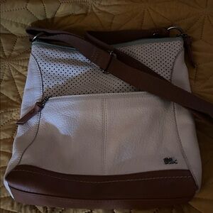 The Sak Cream and Brown Crossbody Bag